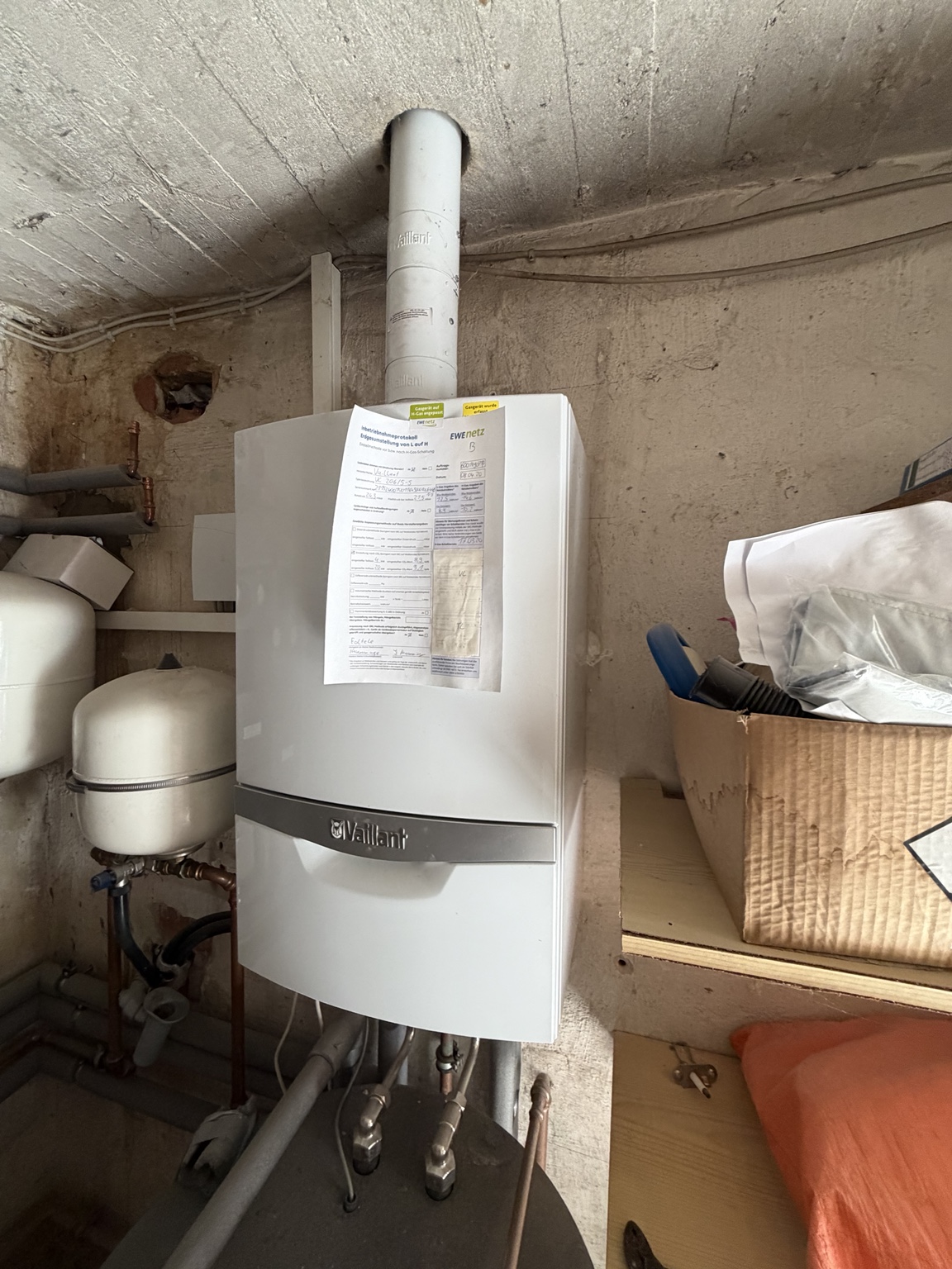 Gasheizung vor dem Umbau auf Wärmepumpe